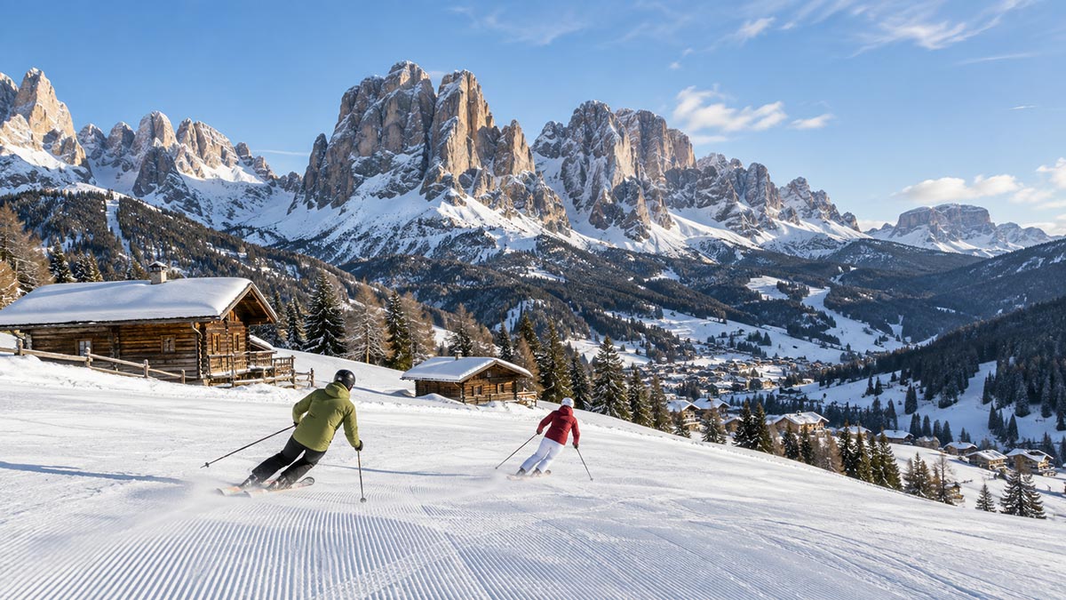 wintersport val gardena dolomieten